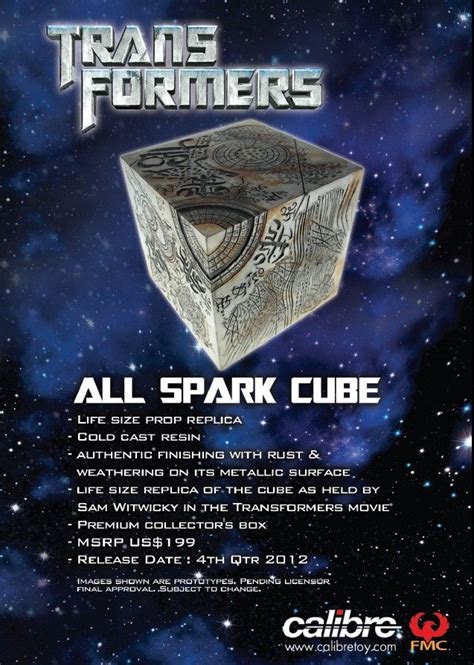 Calibre Toy Transformers Dark Of The Moon All Spark Cube Replica All Spark Transformers Cube