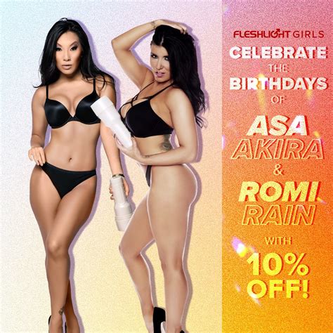 TW Pornstars Official Fleshlight Twitter Celebrate Fleshlight Girls AsaAkira And Romi Rain