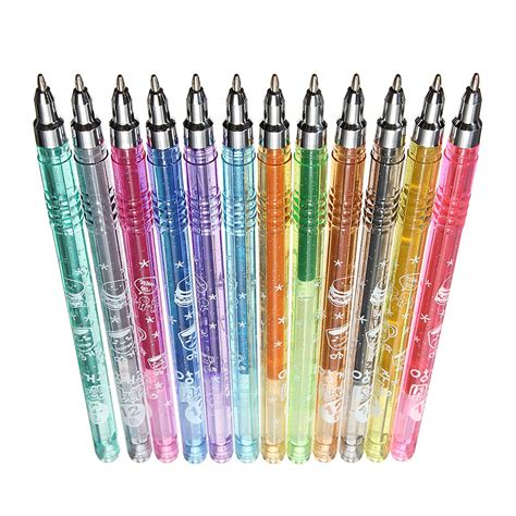 1set 12 Colors Glitter Gel Pen Set For Crafts Scrapbooking Diy T