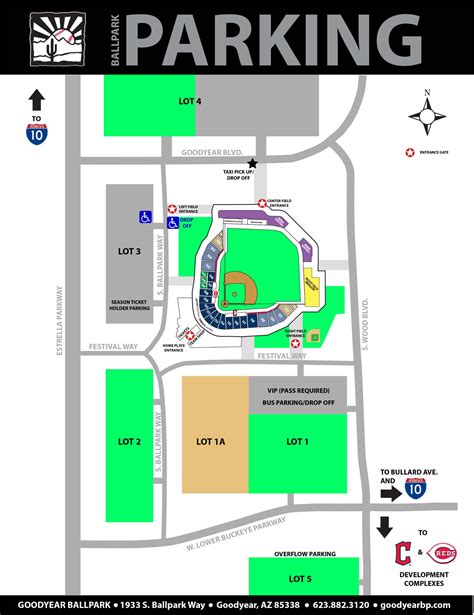 Directions And Parking At Goodyear Ballpark Goodyear Ballpark