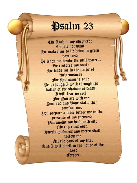 Psalms 23 King James Version Printable Web King James Version Large