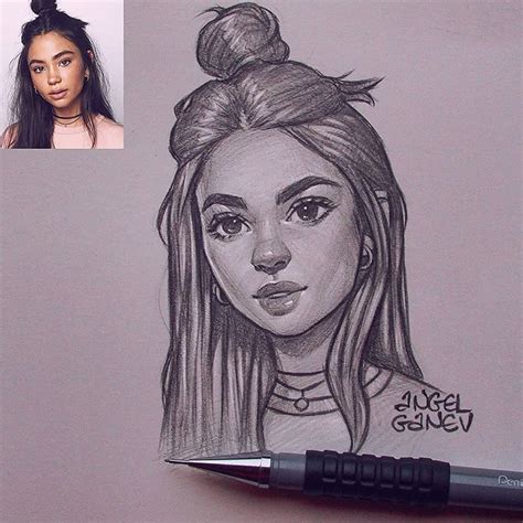 Angel Ganev On Instagram Portrait Study~🙈😍 If You Want Me To Draw You