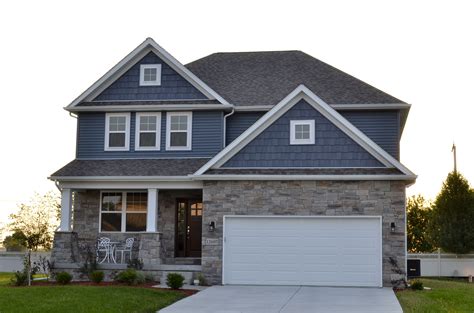 Cute Blue Two Story By Steiner Homes Ltd House Colors Exterior