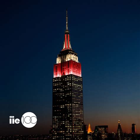 Empire State Building Lights The Sky In Red And White In Honor Of Iie