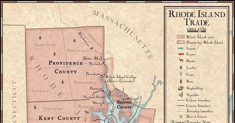 Colonial Map Of Rhode Island Island Maps