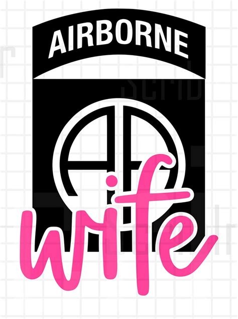 82nd Airborne Army Wife Vector Svg  Png Etsy