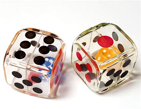 10 pc Dice in dice 28mm Transparent Dice with 10mm mini dice inside 
