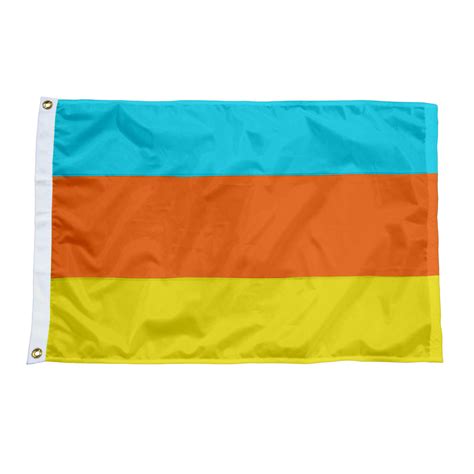 3 Panel Solid Color Nylon Attention Flags