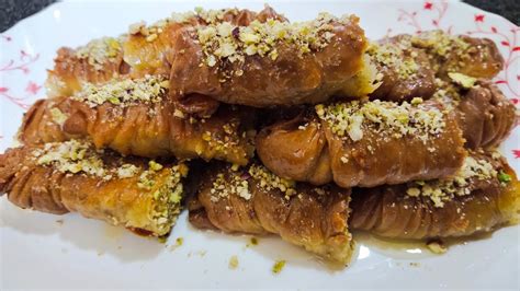 Baklava Roll Recipe Using Homemade Phyllo Sheets Easy Turkish