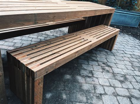 Slat Benches Outdoor Benches Built With Pressure Treated 2x4s And