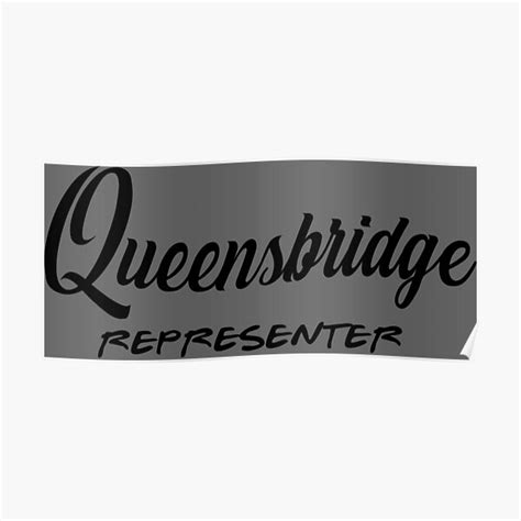 Queensbridge Representer Queens Nyc New York City Black Script