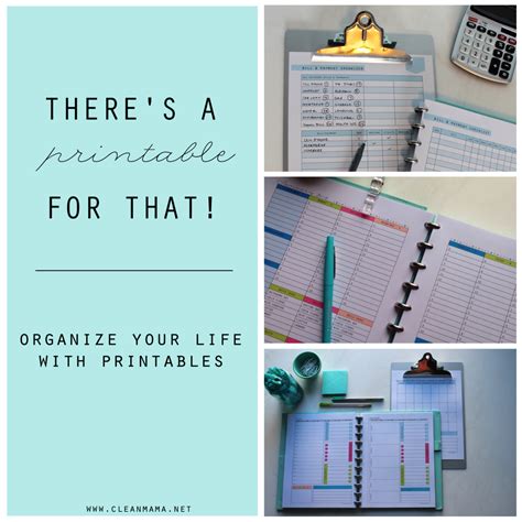 Theres A Printable For That Organize Your Life With Printables