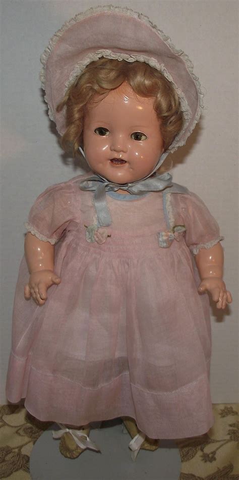 Vintage Ideal Flirty Eyes Composition Rare Shirley Temple Baby In