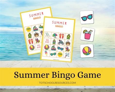 Summer Bingo Game For Kids Free Printable Cards