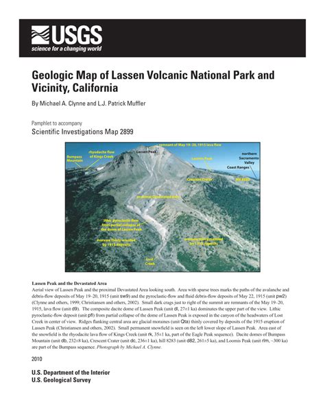 Lassen Volcanic National Park Map Pdf