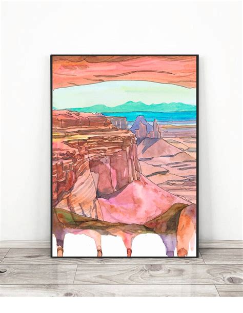 Canyonlands National Park Art Print Utah Poster Mesa Arch Etsy