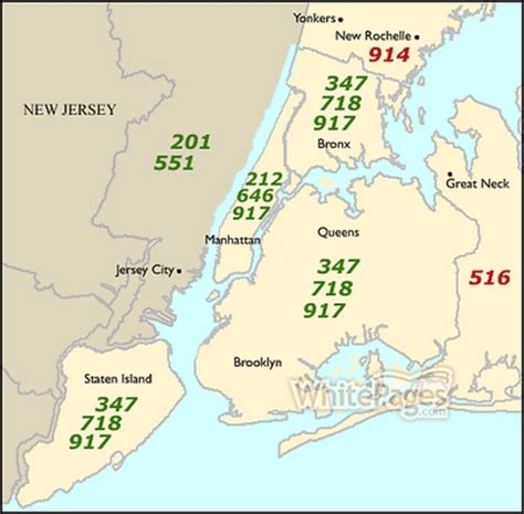 New York State Area Code Map