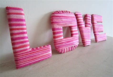Simple And Easy To Make Diy Yarn Wrapped Letters For Valentines