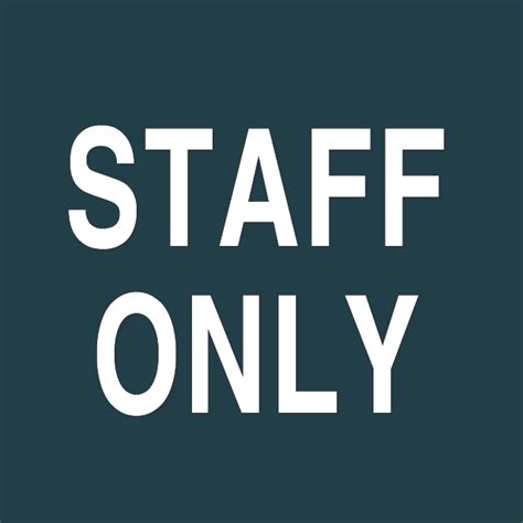 Printable Staff Only Sign