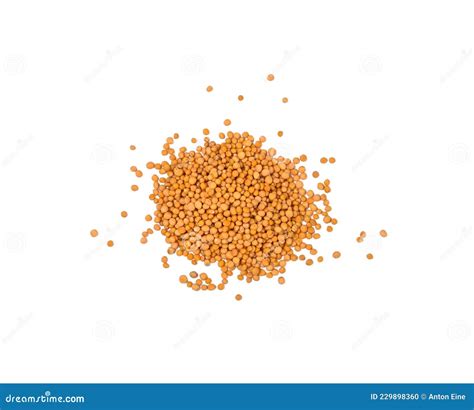 Heap Of Yellow Mustard Seeds Isolated Stock Photo Image Of Seasoning