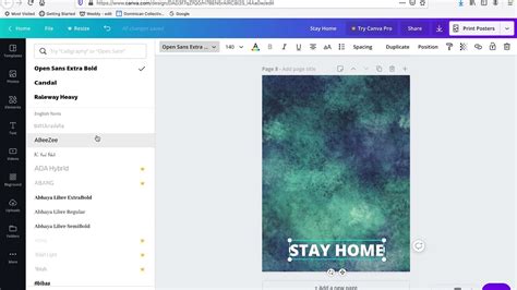 Adding A Background And Text To Your Poster In Canva Youtube