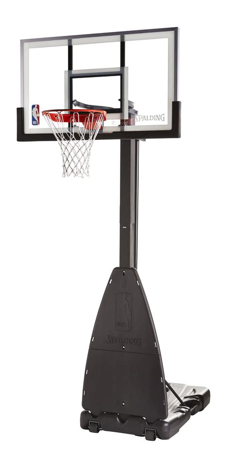 Spalding 54 Inch Glass Pro Tek Portable Basketball Hoop System