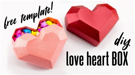 Diy Paper Heart Box Tutorial Valentines Day Paper Kawaii Youtube