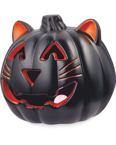 Halloween Black Cat Light Up Pumpkin Cat Light Light Up Pumpkins