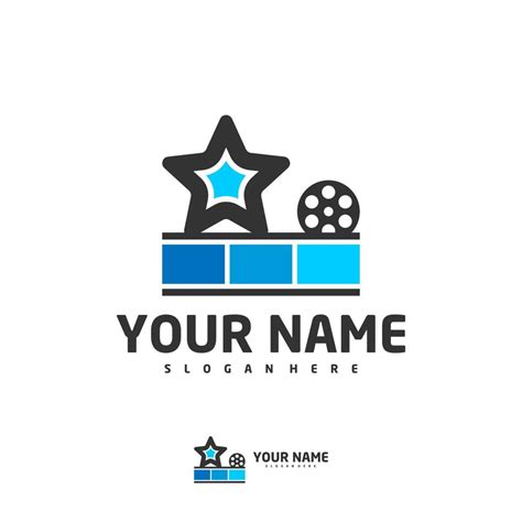 Cinema Star Logo Vector Template Creative Film Strip Cinema Logo