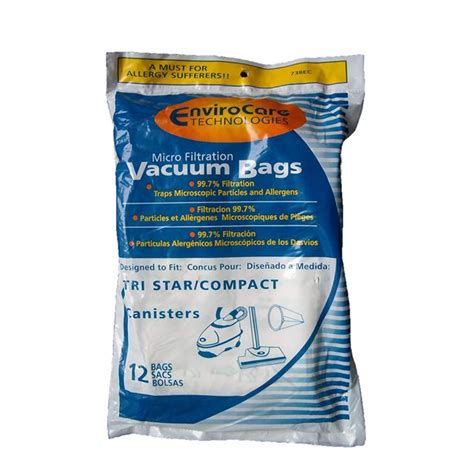 micro filtration vacuum bags for tri star compact 12 bags [738ec] fits miracle mate airstorm