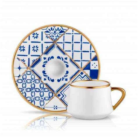 Koleksiyon Sufi Collection Turkish Coffee Tea Cup And Saucer Set