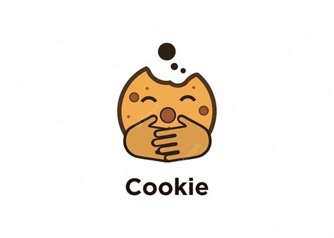 Premium Vector Love Cookie Delicious Logo Design Mascot Cartoon Character