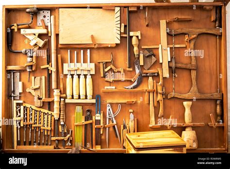 Old Carpenters Manual Tools In An Old Carpentry Shop Stock Photo Alamy