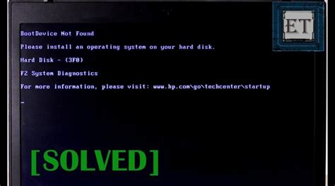 How To Fix Operating System Not Found In Windows No Bootable Device