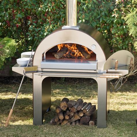 Alfa Forno 4 Wood Burning Pizza Oven On Cart Bbq Guys