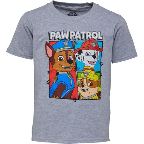Jungen Paw Patrol Team T Shirt Hellgraumeliert