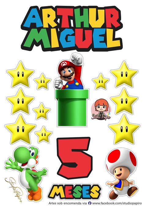 Topo De Bolo Super Mario Fazendo A Nossa Festa Super Mario Bros Vrogue