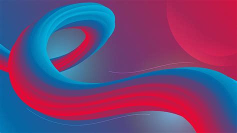 Abstract 3d Red And Blue Spiral Blend With Multiple Colors Background