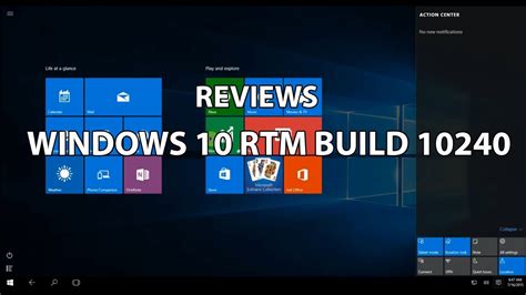 Windows 10 Rtm Build 1024016384 Reviews Youtube