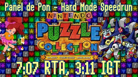 [speedrun] Nintendo Puzzle Collection Panel De Pon Hard In 7 07 Rta 3 11 Igt Youtube