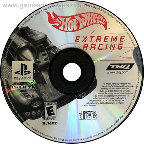 Hot Wheels Extreme Racing Sony Playstation Artwork Disc