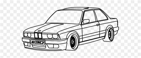 Drawn Bmw Outline Bmw E30 Line Drawing Free Transparent Png Clipart