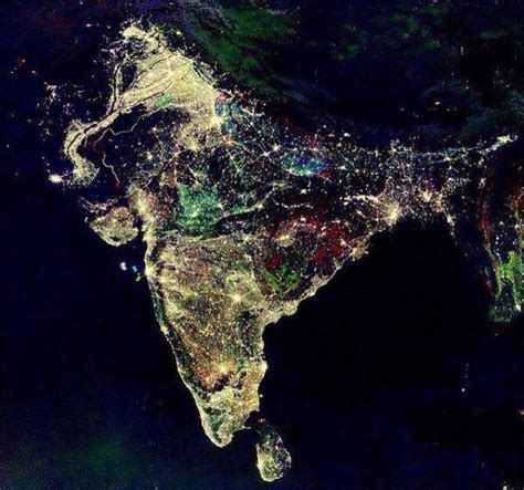 Nasa Released A Satellite Image Of India In The Evening During The