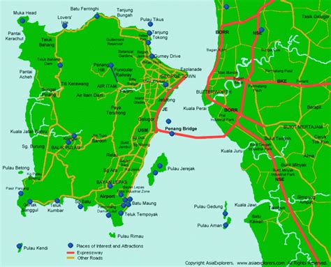 Penang Island Map Soakploaty