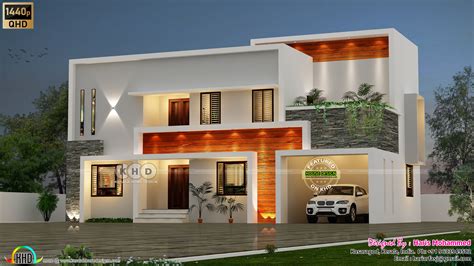 Beautiful Contemporary Box Model House Kerala Home Design And Floor