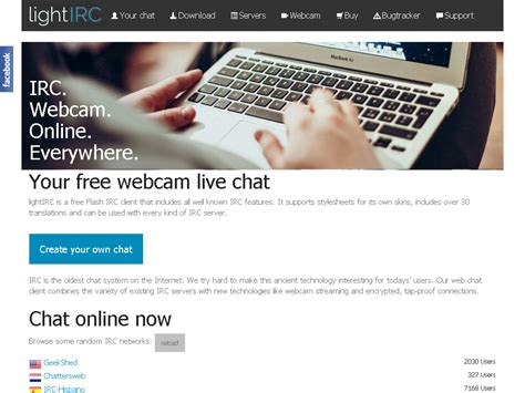 Free Irc Webcam Chat Lightirc Web Directory