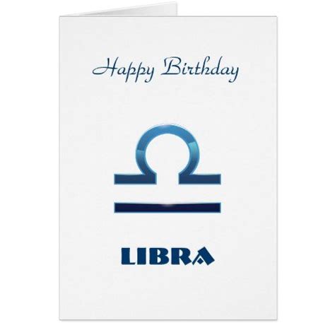 Blue Libra Zodiac Signs Birthday Card Blue Birthday Parties Birthday Cards Happy Birthday