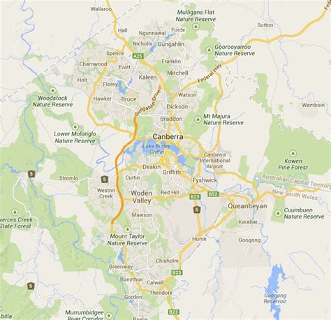 Canberra Act Map