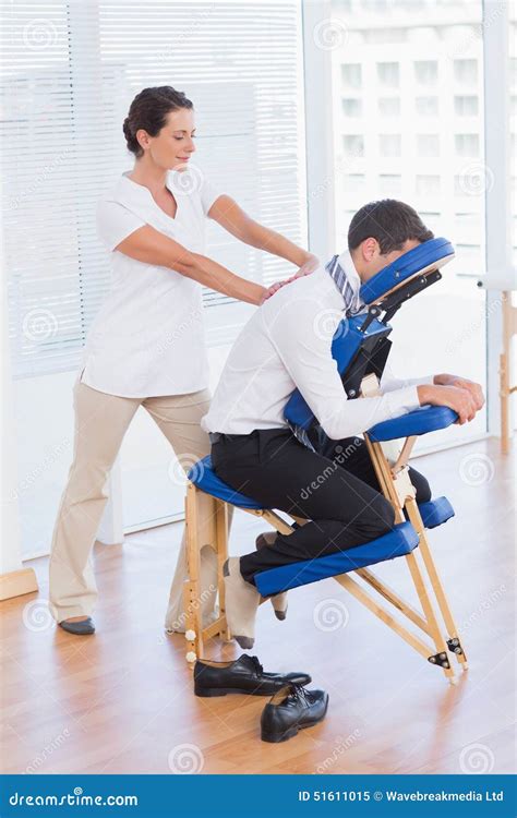 businessman having back massage stock image image of practitioner medical 51611015