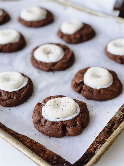 4 Ingredient Hot Chocolate Cookies With Toasted Marshmallows Artofit